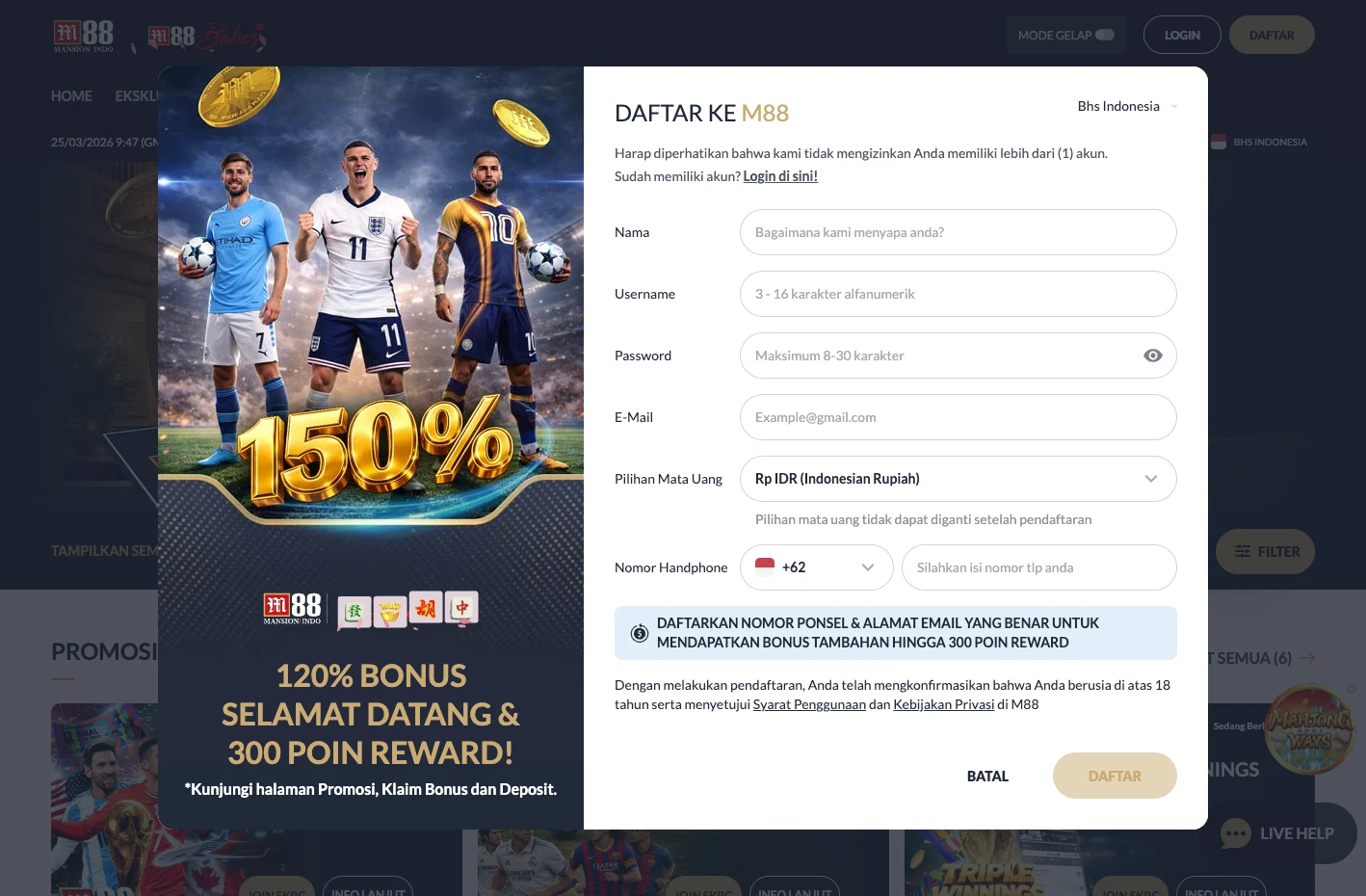 Metode Pembayaran M88 Indonesia